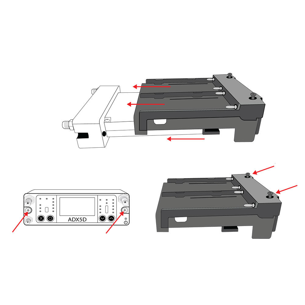 Shure ADX5BS-L L-Type Battery Sled Attachment-Pinknoise Systems